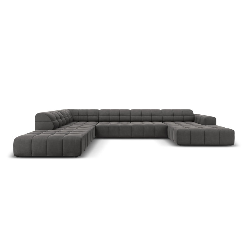 Chicago 7 Seater Corner Sofa, Left Hand Facing, Dark Grey