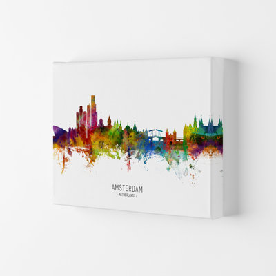 Amsterdam Netherlands Skyline by Michael Tompsett - Print