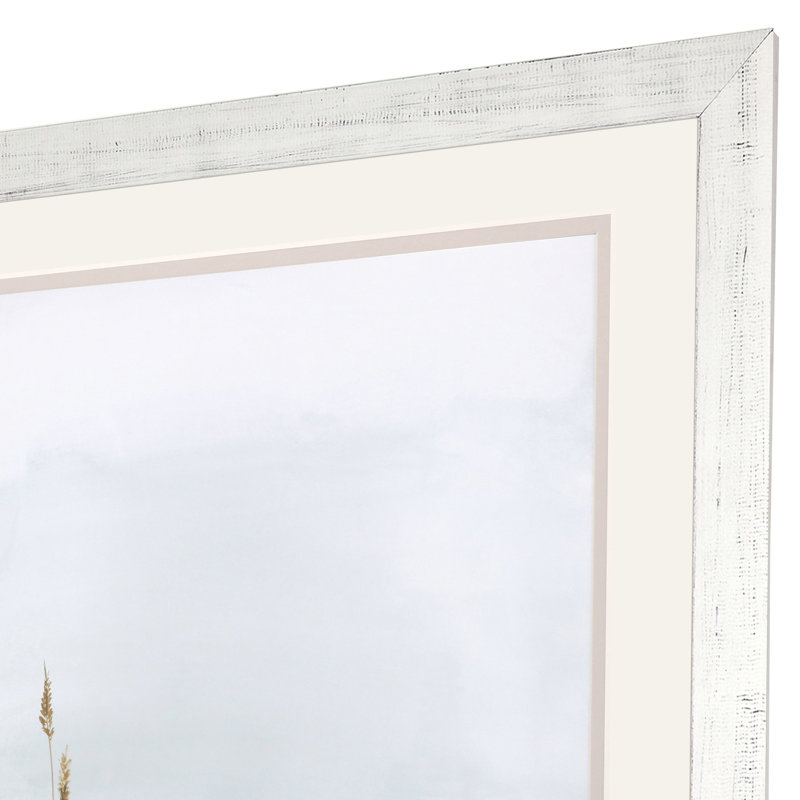 Soft Beach Grass II White Framed Print Wall Art