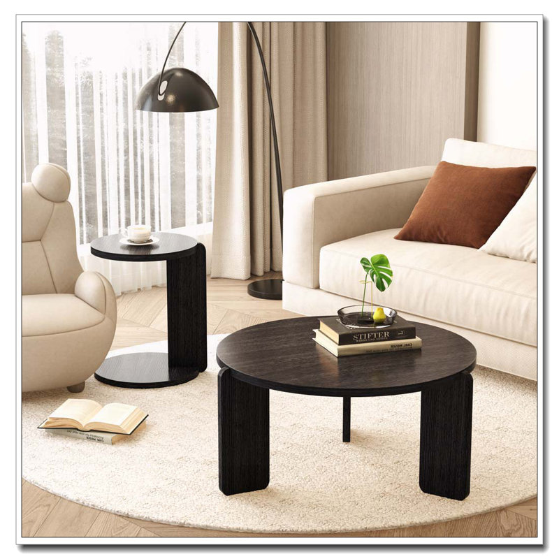 Table basse 32,68 pouces, Noir