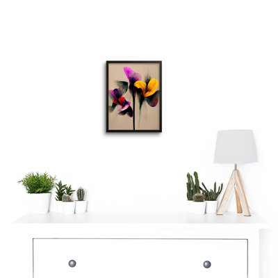 Abstract Lily Flowers Floral - Single Picture Frame Print