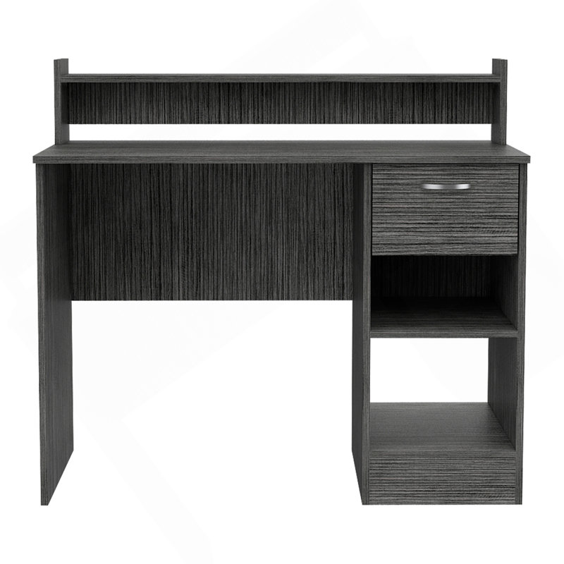 Bureau d'ordinateur Charlotte avec 2 tablettes de rangement et tiroir