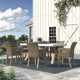 Fleur 74'' Rectangular 6 - Person Outdoor Dining Set with Cushions