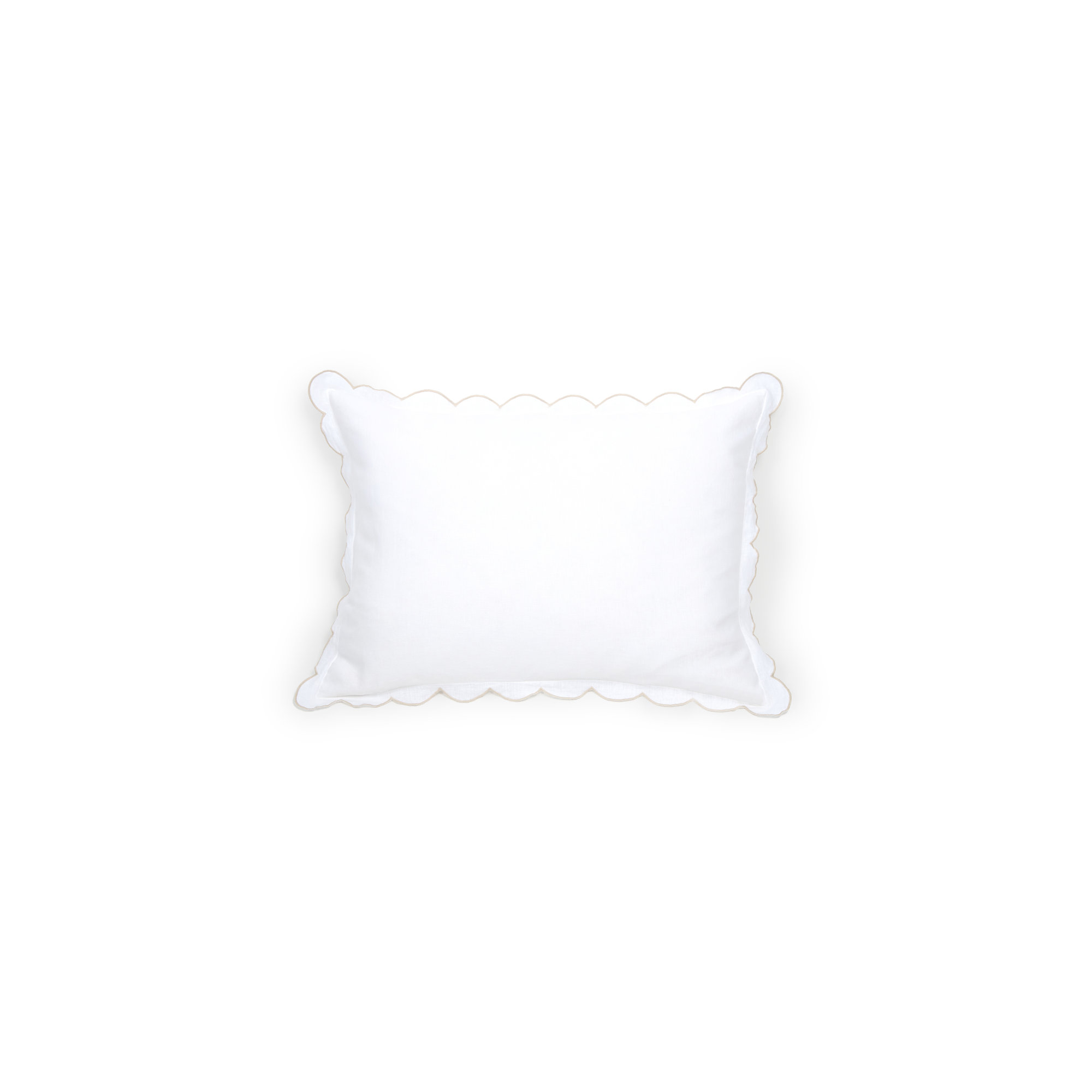 Kelly Linen Sham, Standard, White/Flax