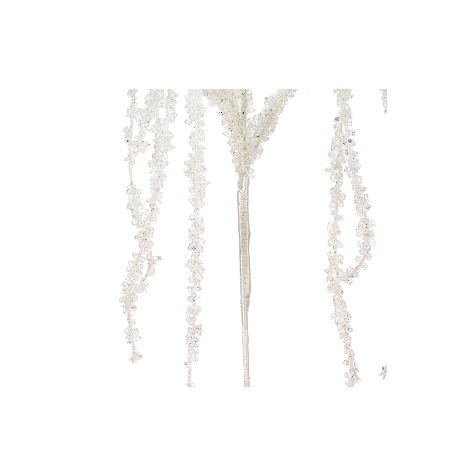 35" Artificial Hanging Ice Pick 2/Bag., White