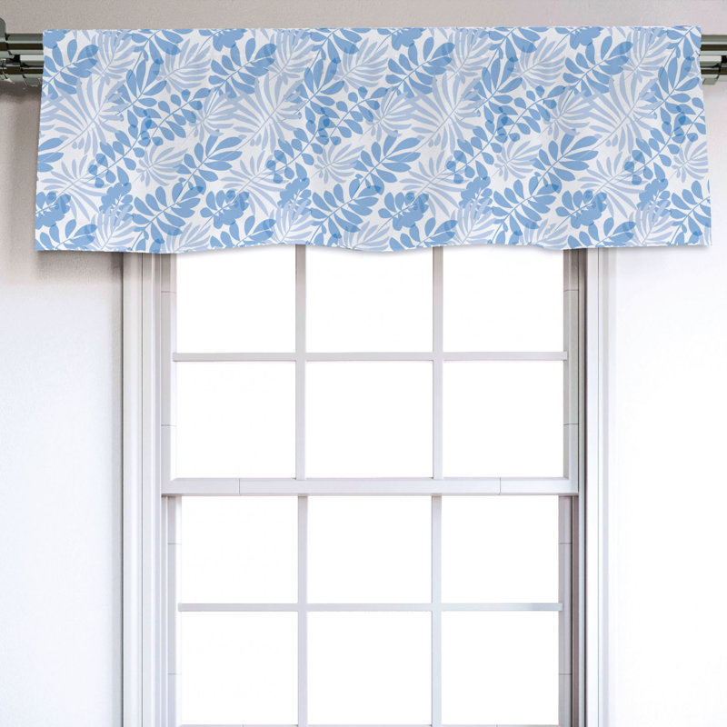 Sateen Floral Ruffled Window Valance