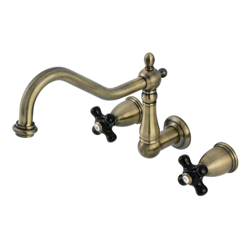 Robinet de baignoire romaine à deux poignées Duchess, Laiton antique