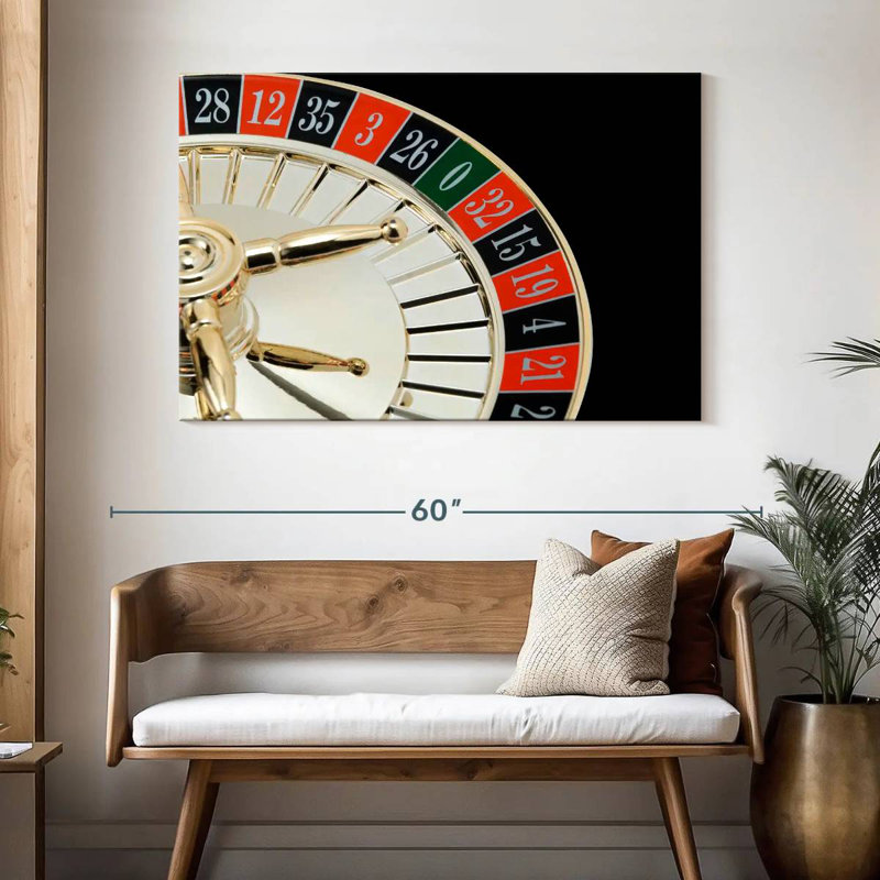 Senne Golden Casino Roulette, 32" H x 48" W