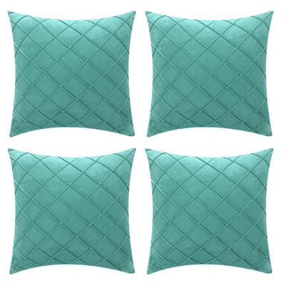 Ensemble de 4 housses de coussin en velours