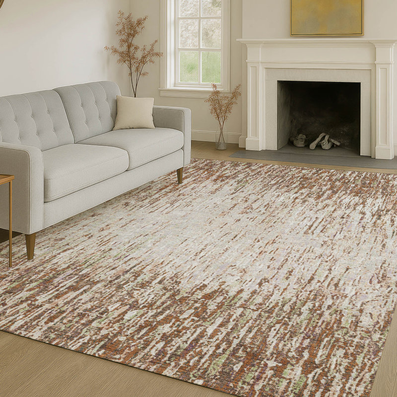 Tapis intérieur / extérieur lavable à la machine Chantille ACN2439, Paprika, 10 pi x 14 pi