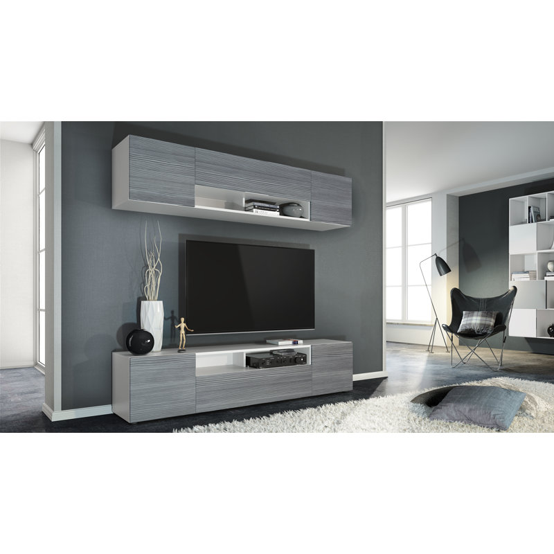 Mcalpine Unfinished Floating Entertainment Centre, Avola anthracite