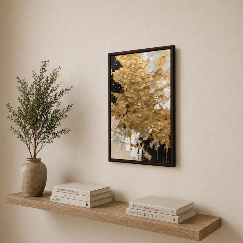 «Psalm 139: 7-10 Always With Me» par Mark Lawrence, reproduction, H 33,5 po x l 21,5 po x P 2 po, Cadre flottant, Espresso