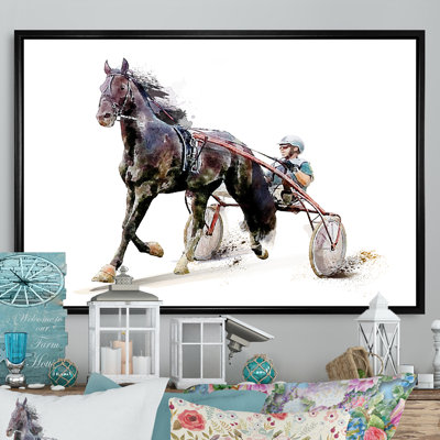 «Horse Race concurrence Derby Trotter III», reproduction d'art sur toile