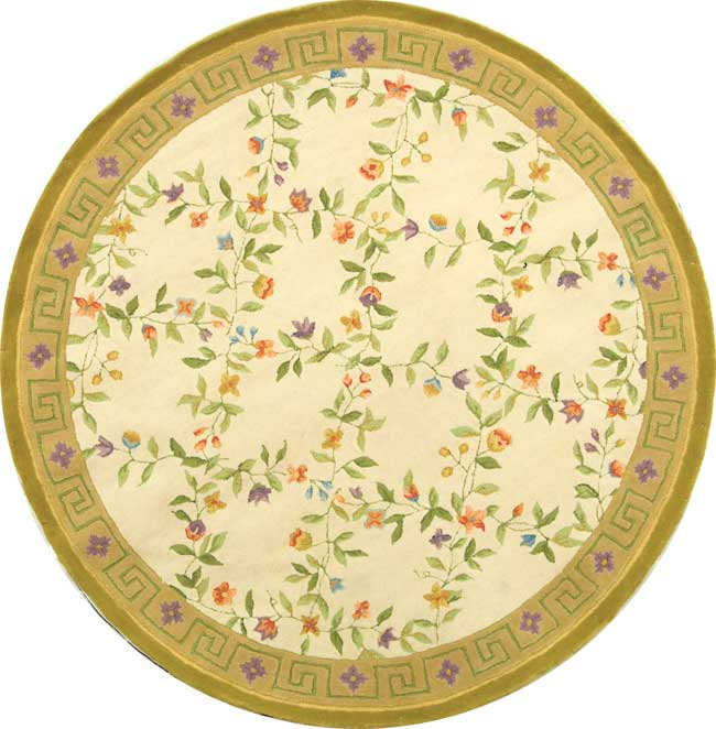 Tapis floral Berkley, Rond 5 pi 6 po