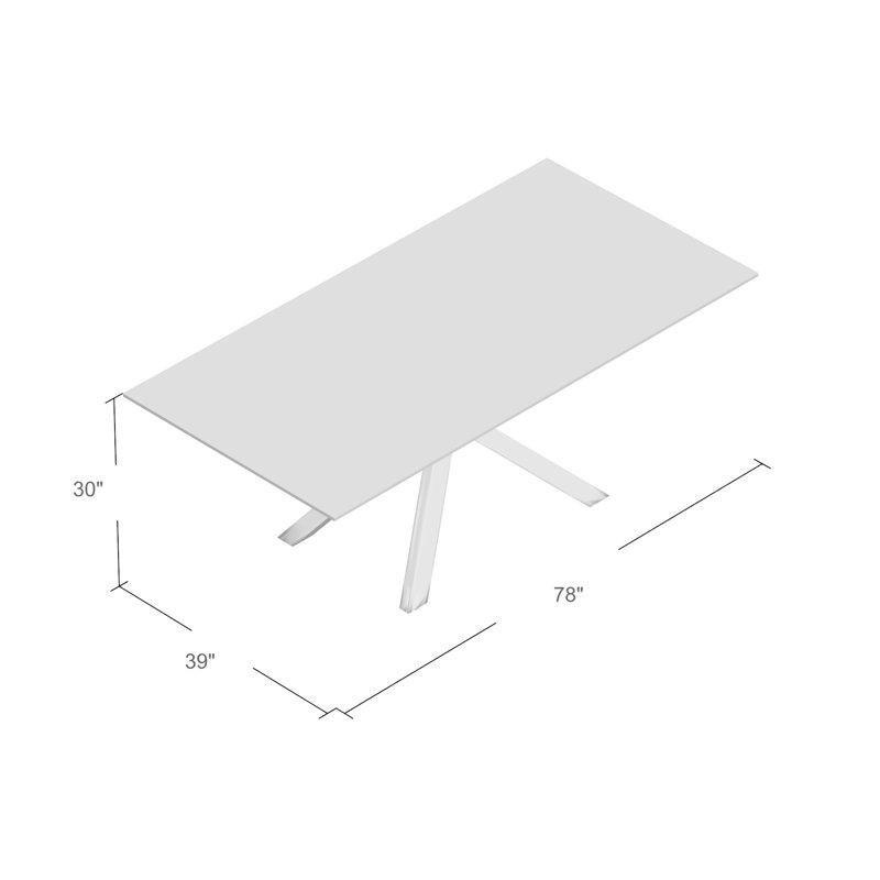 Juno Wilham Dining Table, Chrome
