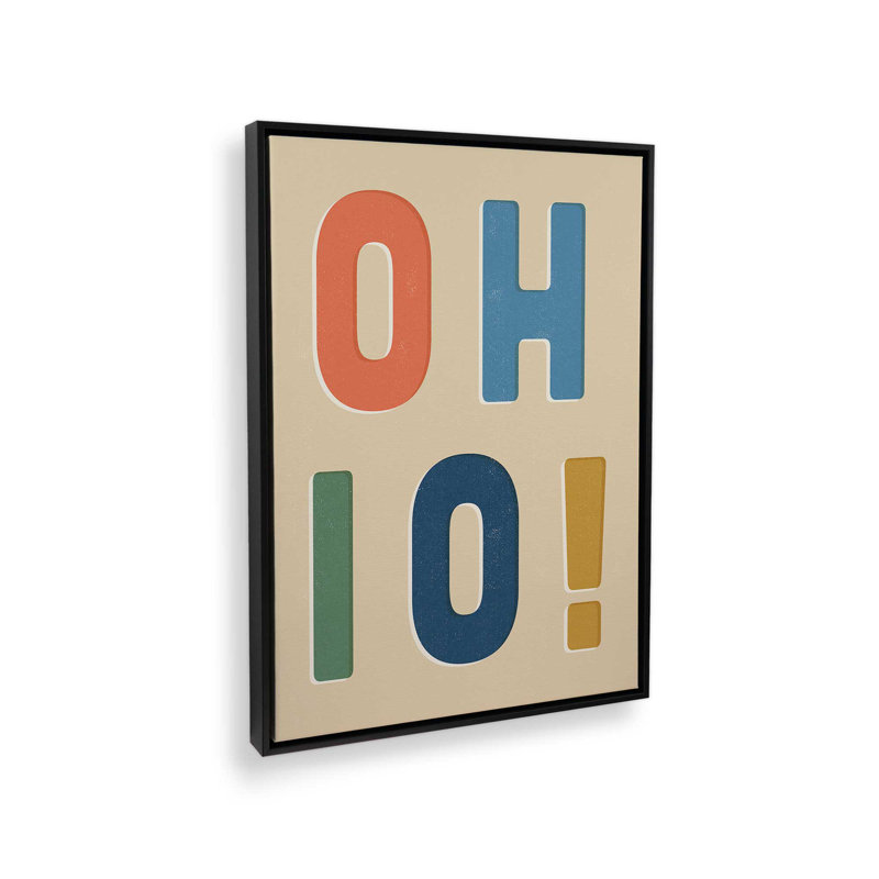 Oh! par Deny Designs, reproduction d'art, Toile avec cadre, Noir, 32 x 24