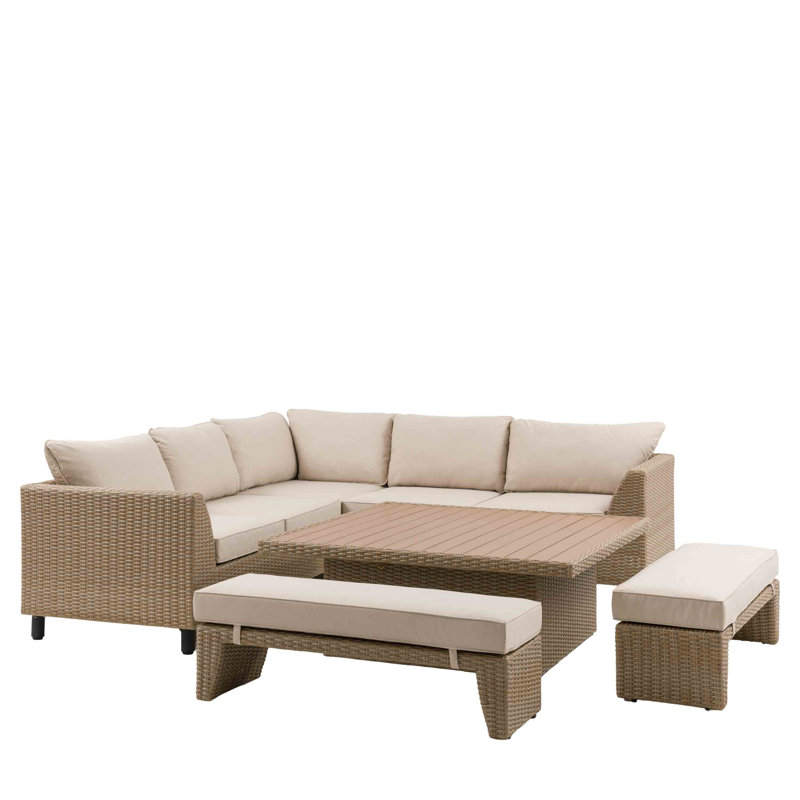 8 - Person Premium All-Weather Wicker Patio Dining Set with Square Table