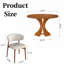 Ensemble de 5 tables de salle à manger Mid-Century rondes en bois massif avec chaises de cuisine robustes pour 2 à 6 personnes-707604273-707604277