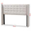 Tête de lit pour grand lit à oreilles capitonnée gris et gris H 49,39 po x l 66,19 po x P 7,37 po-1135443241-1135443246