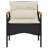 Red Barrel Studio® 3 Piece Patio Sofa Set With Cushions Black Poly Rattan