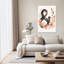 Impression d'art mural floral élégant, rustique et abstrait avec esperluette, représentant une fleur naturelle-2128959443