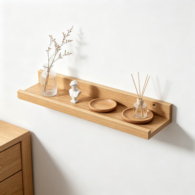Ensemble de tablettes flottantes pour tablettes de 16 po avec rebord en bois, tablette de rangement pour jouets, bibliothèque pour enfants, décoration de chambre à coucher pour enfants