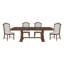 Table de salle à manger traditionnelle 5 pièces avec rallonge et 4 chaises d'appoint