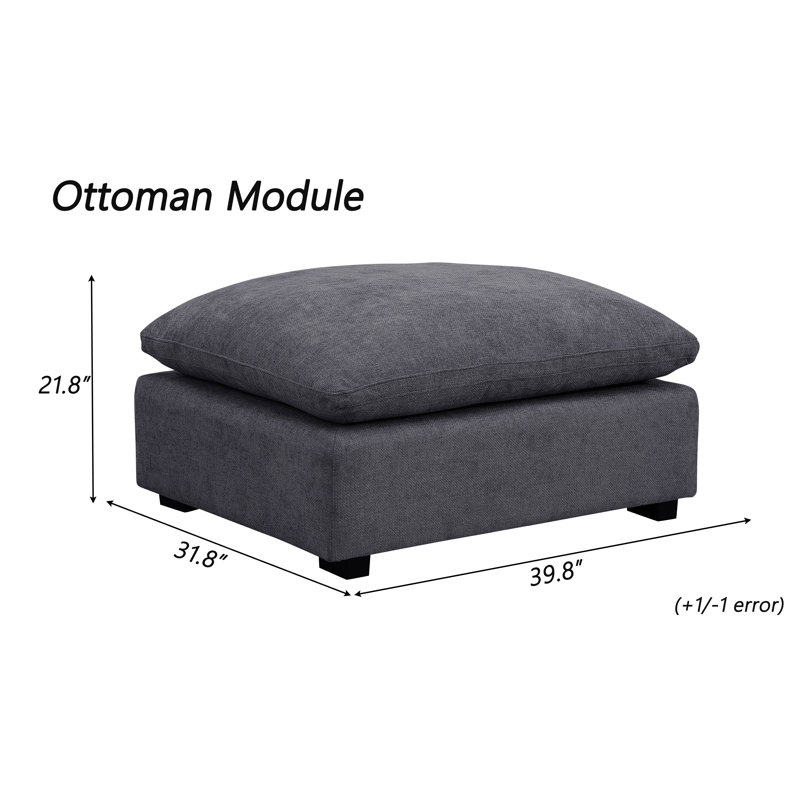 Ashari Ottoman Reversible Chaise Module Bench For For Modular Sectional Sofa Free Configuration Sectional