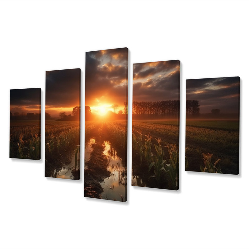 Impriano - Meadow Wall Art Living Room - 5 panneaux