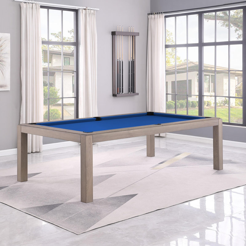 Table de billard Ashmont, 8 pi, Gris délavé, Bleu royal
