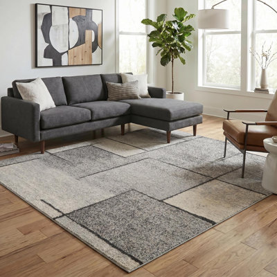 Celil Geometric Shapes Area Rug