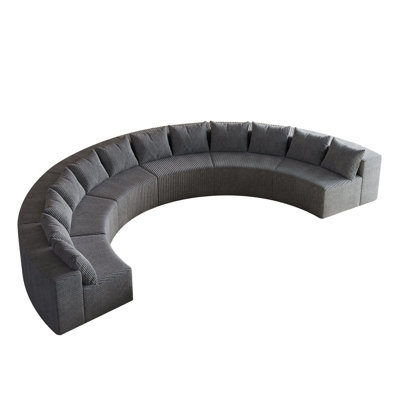 Canapé modulaire incurvé en mousse Boneless Corduroy