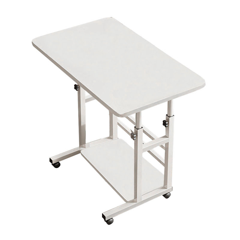 60cm Wide Adjustable Solid Wood Computer Desk, White