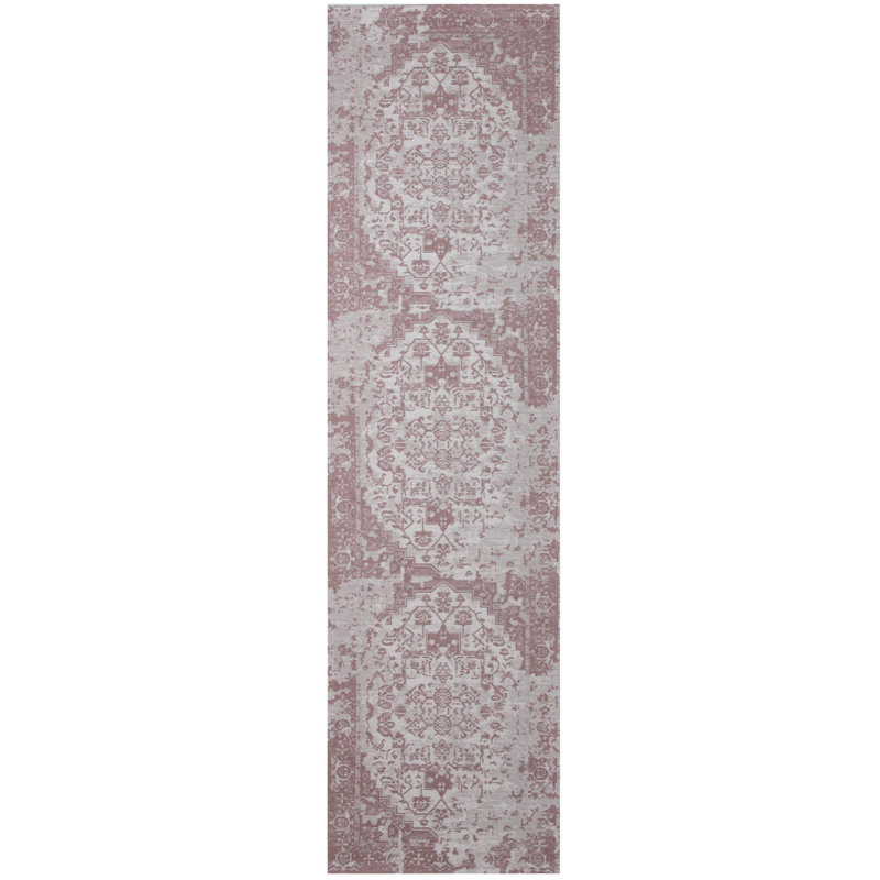 Carina Modern Washable Rugs in Pink | 6962, Runner 80 x 300cm