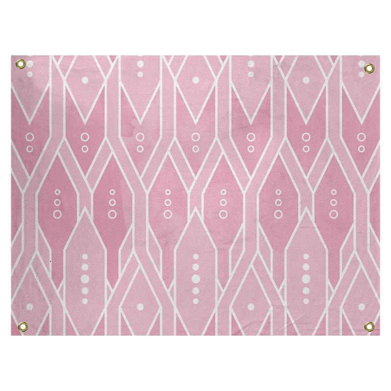 Polyester Tapestry, 59" H x 80" W, Pink