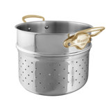 Mauviel M'cook B Pasta Insert With Brass Handles