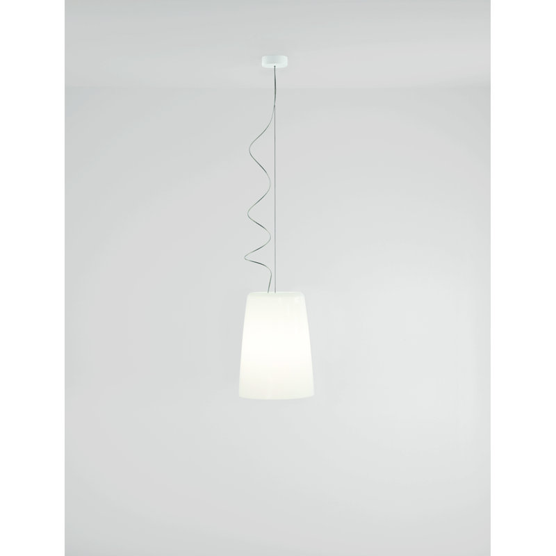 Marlene 1 - Light White LED Dome Pendant, 200cm H x 18cm W x 18cm D, No