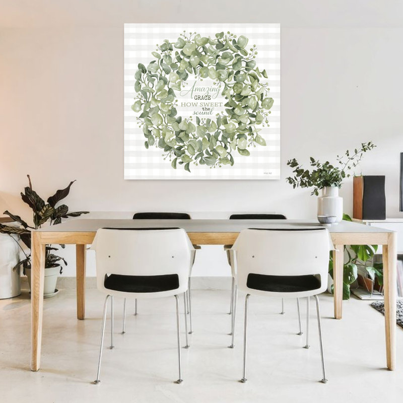 Amazing Grace Wreath, art contemporain abstrait, H 36 po x l 36 po