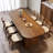 Tan Rectangular Solid Wood Butterfly Leaf  Dining Table-1802053017