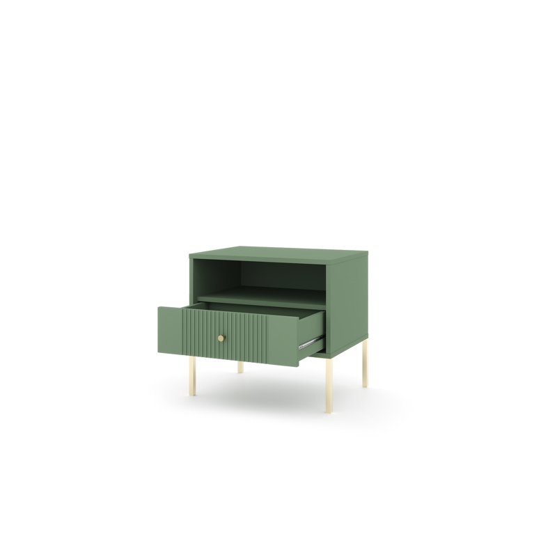 ISEO 54cm W Manufactured Wood Bedside Table
