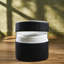Fauteuil en cuir Endura noir et blanc