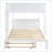 Full-Over-Full Bunk Bed with Twin Trundle, Pinewood-Plywood-MDF Frame, Storage Drawers &amp; Desk Outlets, White for Small Spaces-1978862929-1978862928