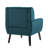 Jaqueze Upholstered Blue Velvet Tufted Wide Back Armchair with Solid Wood Leg-793197105