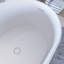 67" Solid Surface Freestanding Soaking Bathtub in Matte White