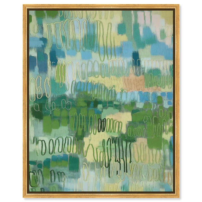 «Field of Green Texture I», reproduction sur toile par Art Remedy, H 25 po x l 21 po, Cadre doré