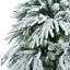Arbre de Noël enneigé en épinette pré-éclairé, arbre de Noël articulé artificiel avec 300 lumières DEL multicolores, 8 modes de clignotement, décoration de bureau de vacances