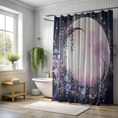 Rideau de douche standard 1 pièce Lunar Grace