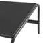 Ensemble de conversation extérieur 3 pièces pour terrasse, comprenant 2 fauteuils profonds et une table d'appoint avec plateau en pierre composite et coussins amovibles en oléfine. Structure en acier résistant aux intempéries. Parfait pour le jardin, la terrasse ou le porche. Gris.