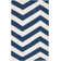 Tapis bleu marine en laine tissé à la main Asencio