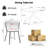 Clear Rectangle Pedestal Dining Set with Weaven Velvet Dininig Chair-1059892360-1059892363-1059892359